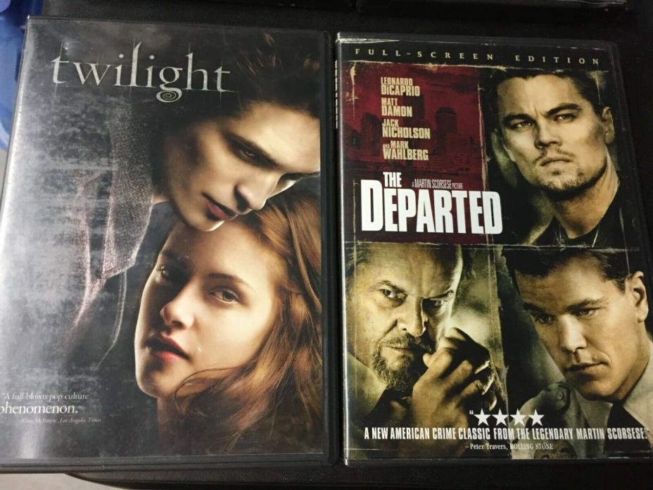 2 DVD LOT - #3732 - TWILIGHT, THE DEPARTED