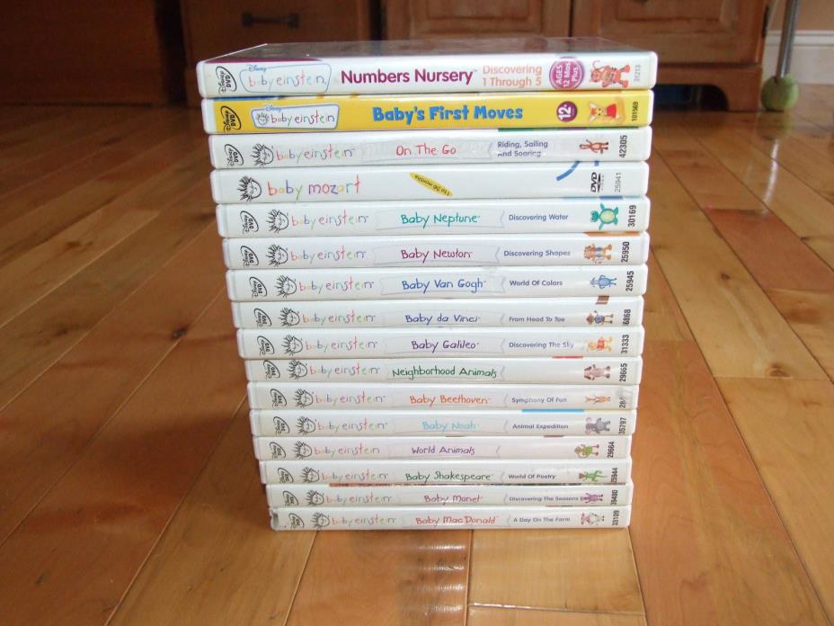 Lot of 16 Baby Einstein DVDs