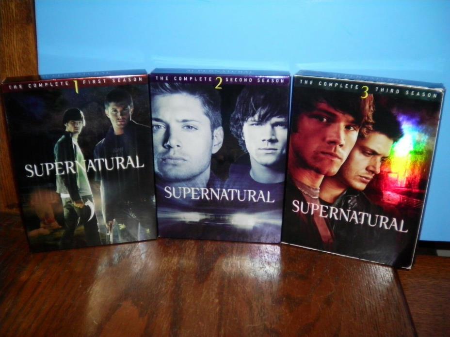 SUPERNATURAL COMPLETE SEASONS 1-3 DVD FIRST SECOND THIRD 1 2 & 3