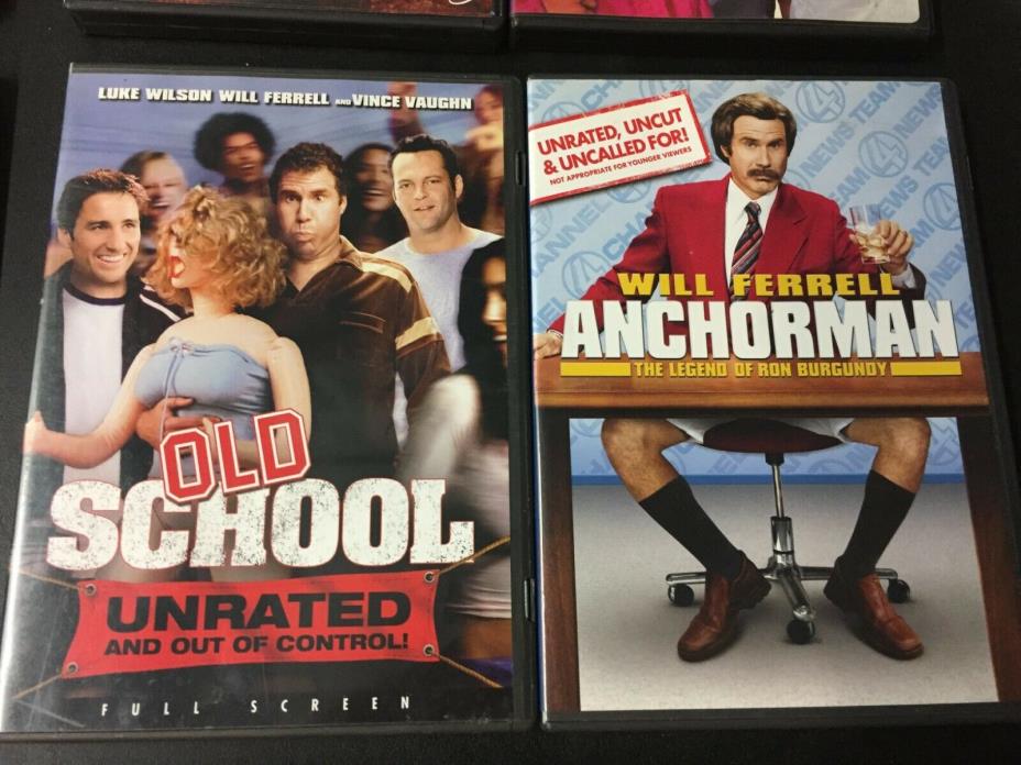 2 DVD LOT - #3728 - OLD SCHOOL UNRATED, ANCHORMAN