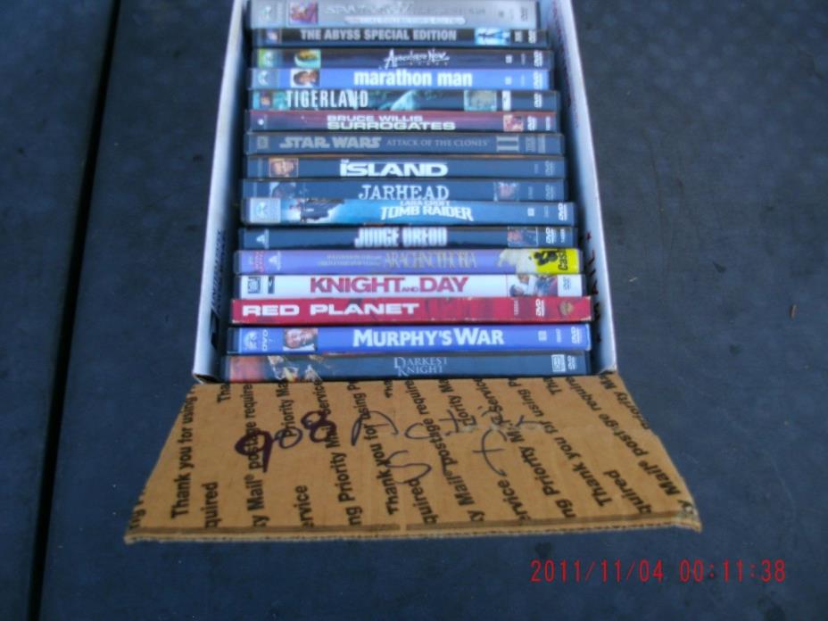 Lot#908 17 DIFF DVD's, Action Sfy USED judge dredd jarhead