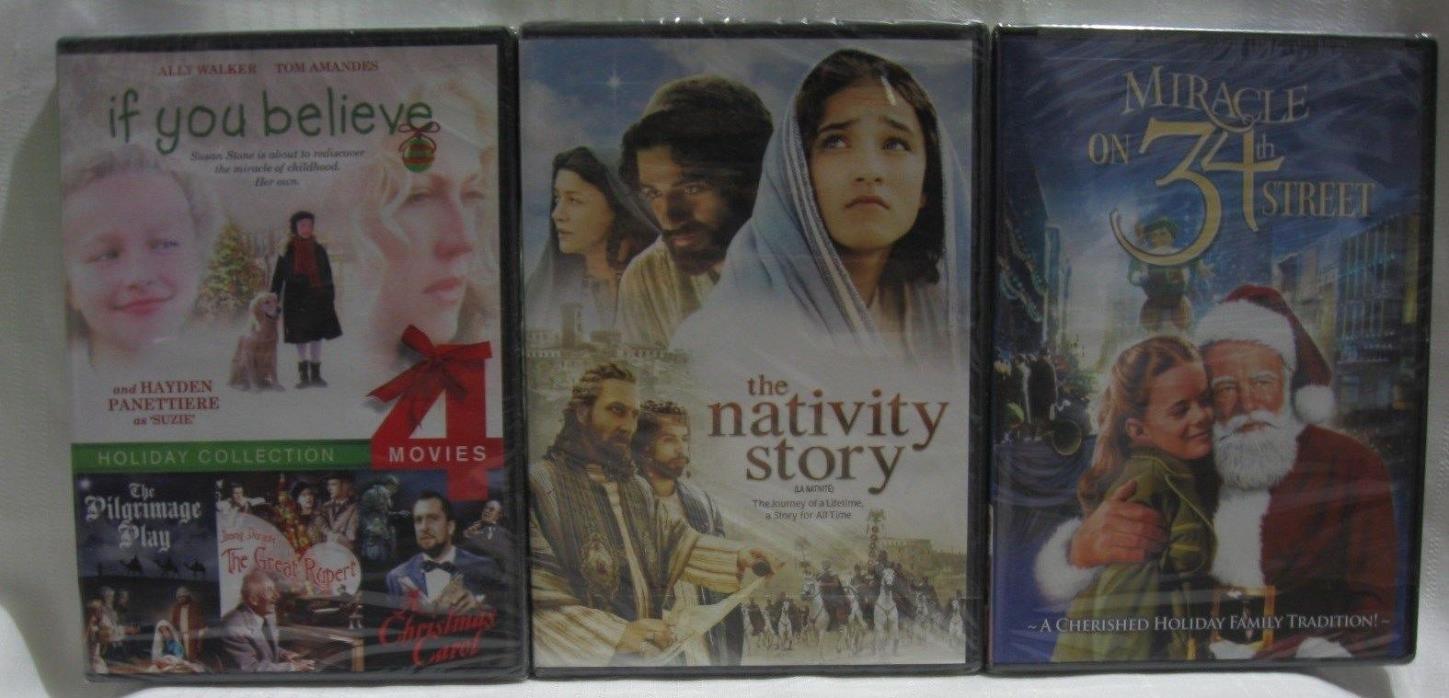 The Nativity Story-If You Belive Col.-Miracle on 34th Street, (DVD/3) NEW!