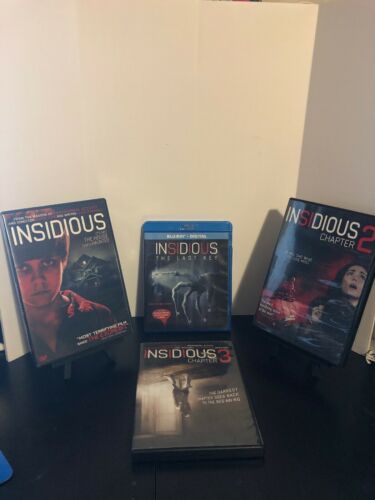 Horror DVD Lot - Insidious 1 Chapter 2 Chapter 3 The Last Key Blu Ray