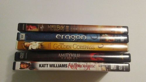 Lot of 5 DVDs (Hellboy II, Eragon, The Golden Compass, The Amityville Horror...)