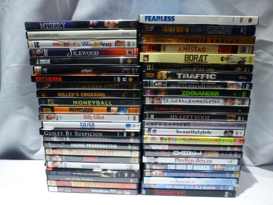 Lot of 46 Titles excellent DVD's High Rated Dramas, Comedy, Horror Others