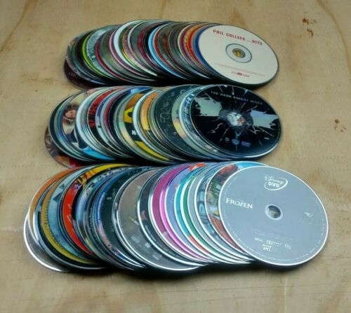 Lot of 100 DVD & CD Discs - Scratched & Dirty For Resurfacing & Repair