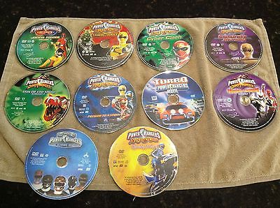 Power Rangers Huge DVD Disc only lot of 10 different movies all play great