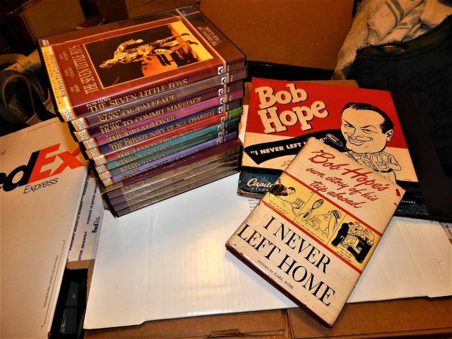Bob Hope Collection: Never Left Home Book, Record Set, 13 DVD Movies (6 Road To)