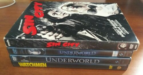 Lot Of 4 DVDs Sin City Underworld Watchmen Underworld Evolutions