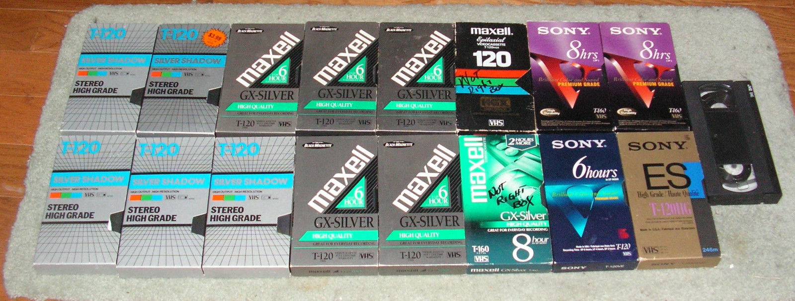 Lot of 17 Mixed Used VHS Tapes Being Sold as Blanks