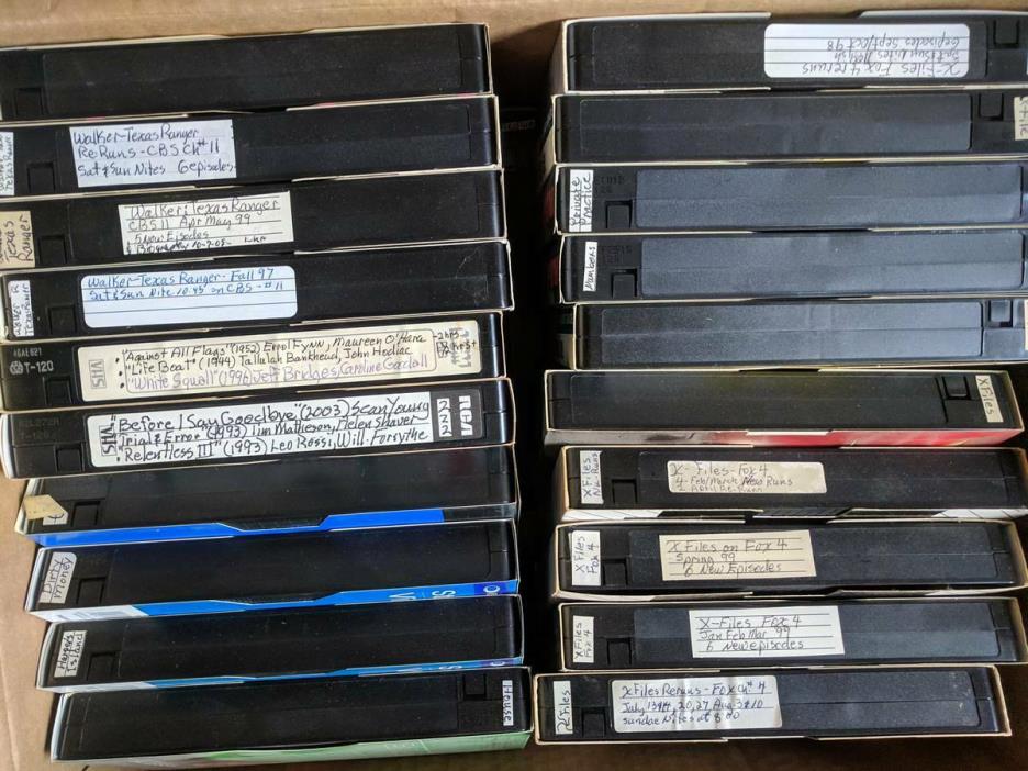 HUGE Lot of Pre-Recorded VHS Tapes - Priced to Sell - About 66 Per Box