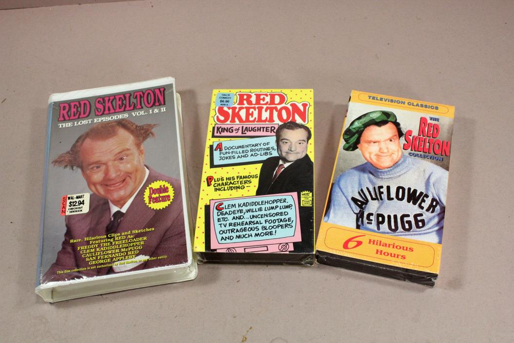 Lot of 3 VHS Movie Tapes Red Skelton Comedy  Sealed