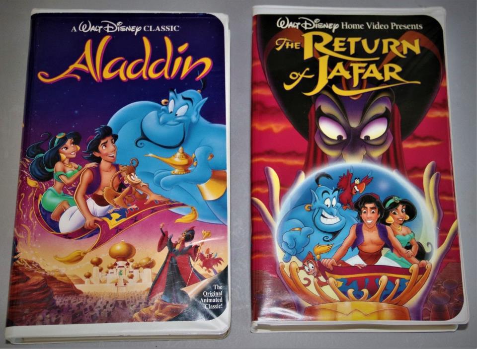 DISNEY CLASSICS ALADDIN and THE RETURN OF JAFAR VHS TAPES