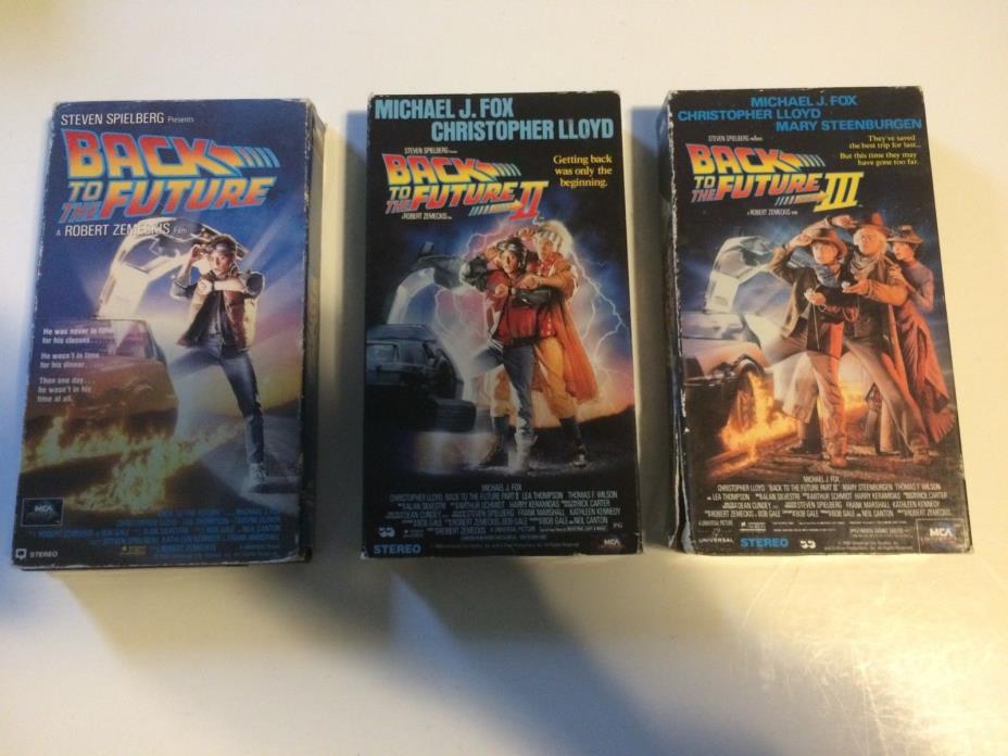 Back To The Future 1,2 and 3 VHS-MICHAEL J FOX-ALL 3 ARE EARLY 90'S RELEASES