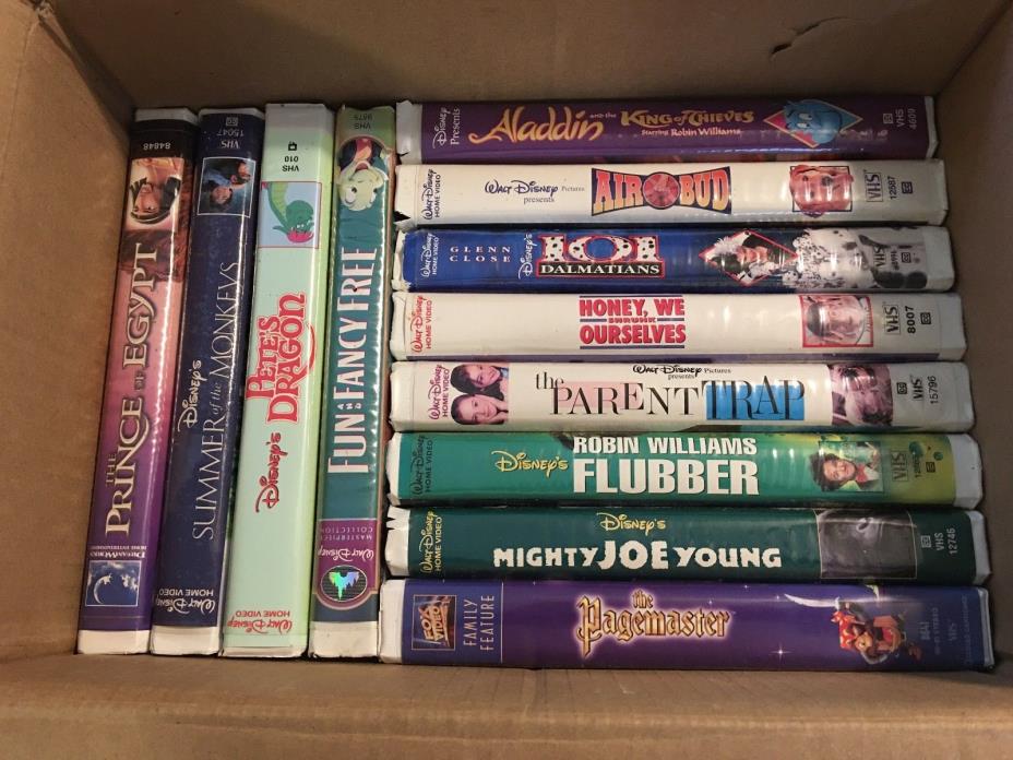 Lot 17 Children's VHS Videos - Disney Clamshell, Dreameorks, Fox