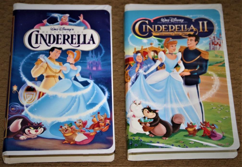 DISNEY CLASSICS CINDERELLA and CINDERELLA 2 VHS TAPES