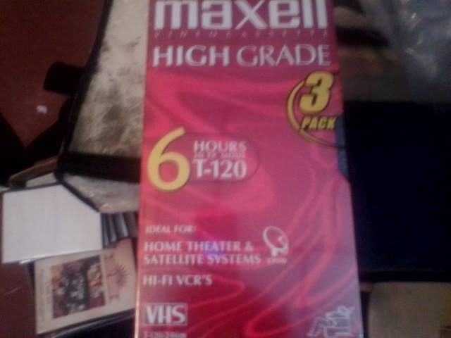 MAXELL High Grade 3 Pack VHS Cassette HI-FI VCR's Brand-NEW Sealed HIGH GRADE