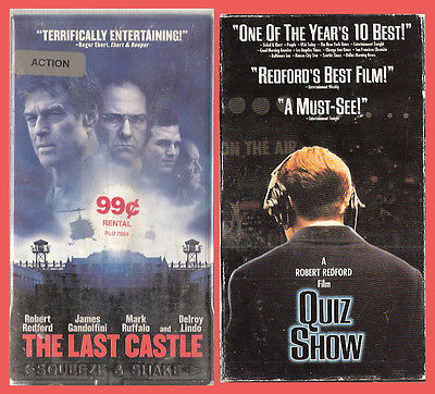 Robert Redford VHS pair: Quiz Show + The Last Castle with James Gandolfini