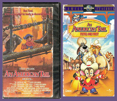 An American Tail VHS pair: Steven Spielberg's Fievel Goes West