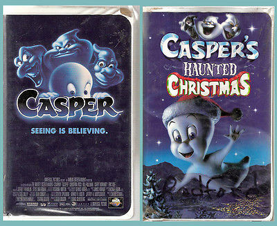 VHS pair: CASPER -- Seeing is Believing + Casper's Haunted Christmas