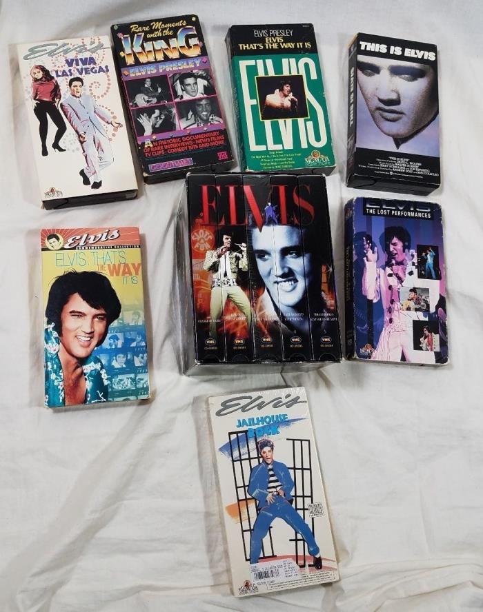 Lot of 12 Elvis Presley Video Tape VHS Movies Videos