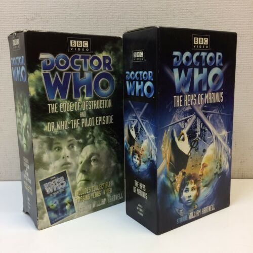Doctor Who VHS Keys of Marinus Edge Destruction & Pilot 4-Tapes William Hartnell