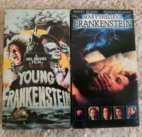 Young Frankenstein & Mary Shelley's Frankenstein VHS Movies Horror Halloween