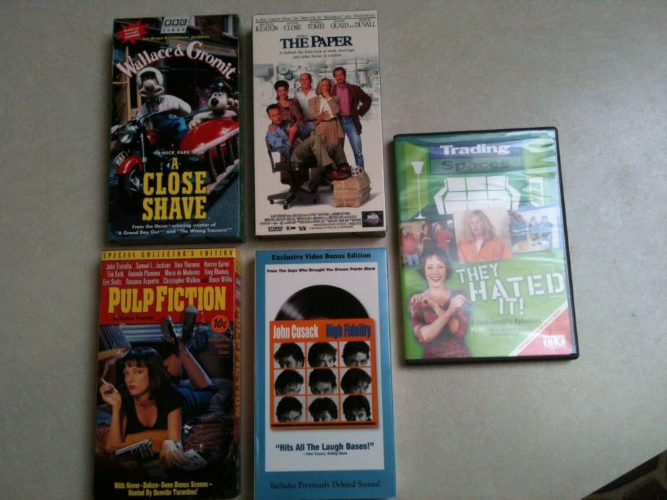 Mixed Lot of Entertainment Media, VHS Tapes, DVD - PRICE REDUCED