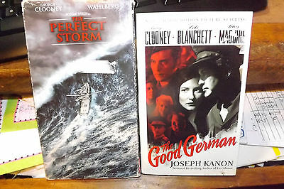 George Clooney pair: The Perfect Storm VHS movie + The Good German novel