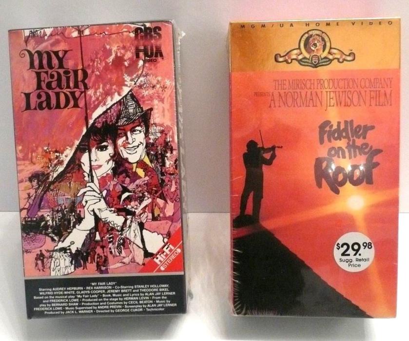 2- VHS Tapes Boxed Set:  My Fair Lady & Fiddler on the Roof  BRAND NEW SEALED