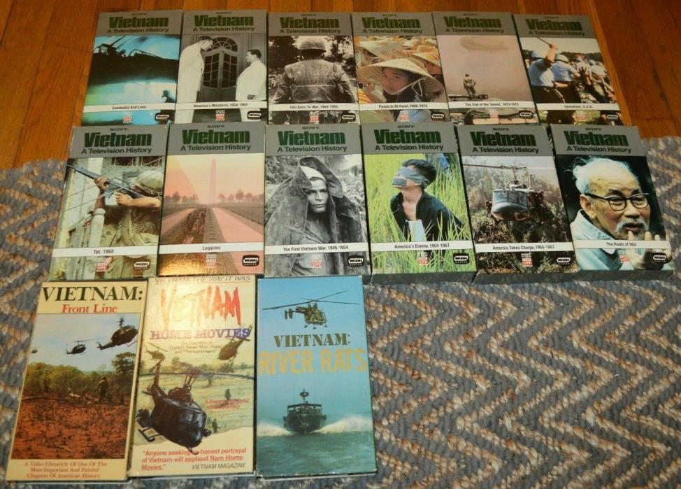VIETNAM WAR Time Life VHS LOT of 12 Some Sealed Front Line Home Movies River Rat