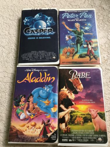 VHS TAPES PETER PAN CASPER AlAddin Babe