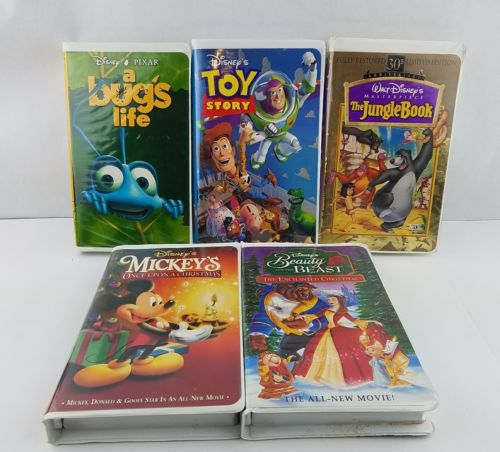 Lot Of 5 Disney VHS Clamshell Movies Lot B