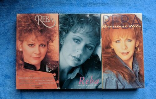 REBA McENTIRE 3 VHS Tape Lot Country Music For My Broken Heart Greatest Hits