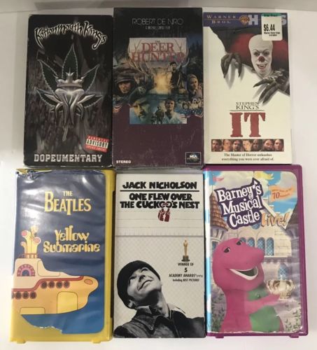 LOT OF 6 VHS Movies The Beatles & More *Deer Hunter Comes Factory Sealed* Tested