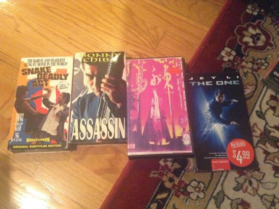 Lot of 4 Martial Arts Movies VHS Video Collection Kung-Fu