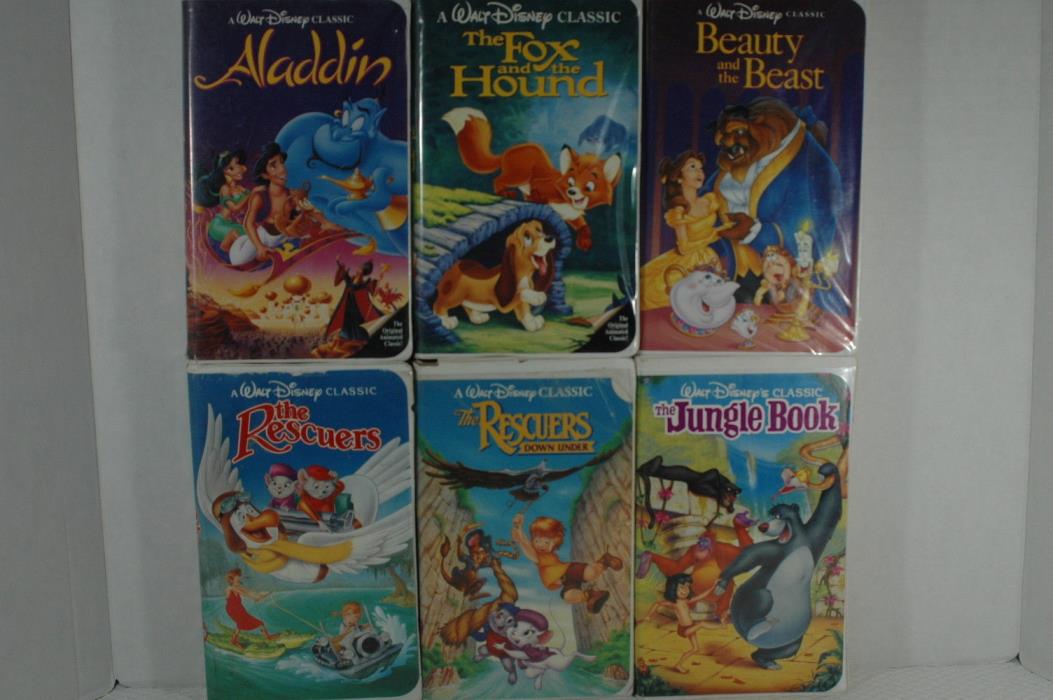 Lot of 6 Black Diamond Disney VHS