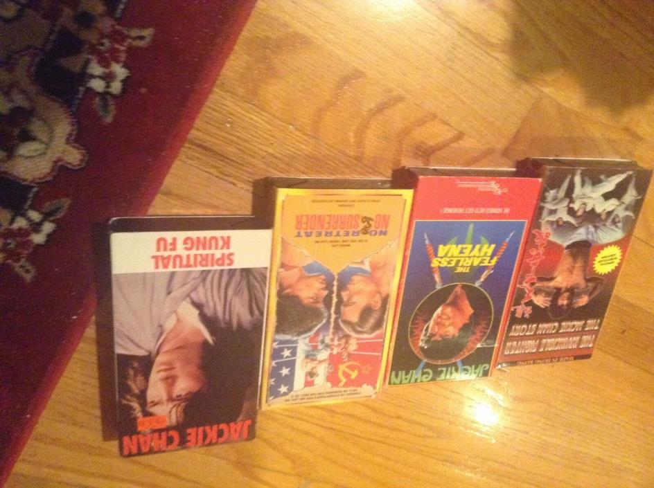 Lot of 4 Martial Arts Movies VHS Video Collection 3 Kung-Fu Jackie Chan