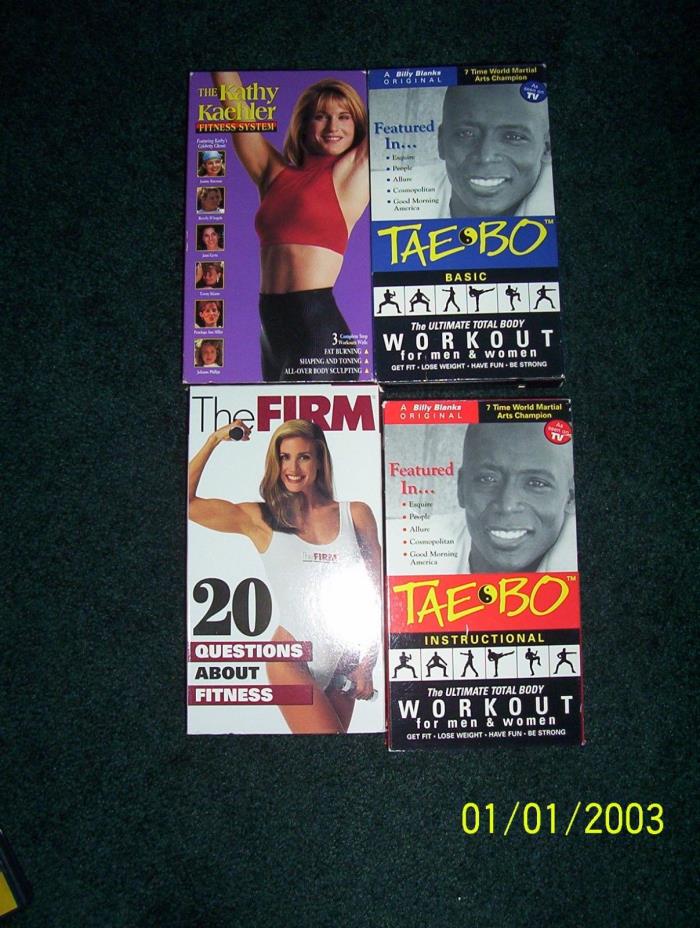 Lot of 4 Fitness VHS tapes