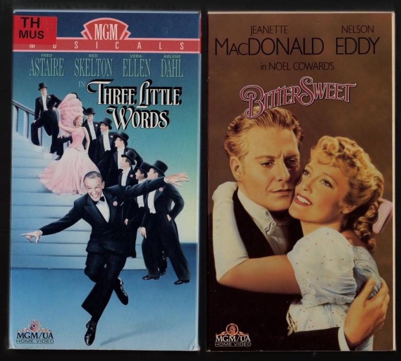 5 VHS Musicals Three Little Words Bittersweet Royal Wedding Hello Frisco Astaire