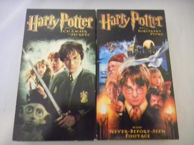 Lot of 2 VHS Tapes HARRY POTTER Chamber of Secrets & Sorcerer's Stone VG