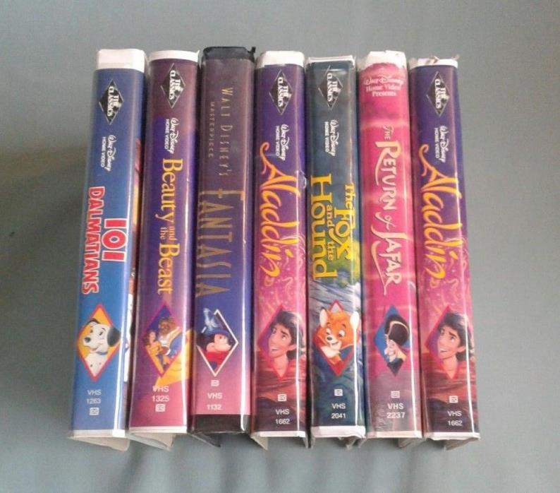 Disney Black Diamond VHS Tapes / MOVIES lot of 7, PLAY GREAT.