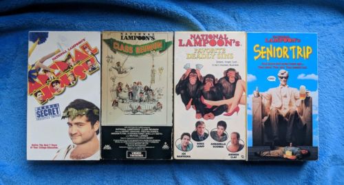 NATIONAL LAMPOON'S 4 VHS Tape Lot Comedy Class Reunion Animal House Deadly Sins