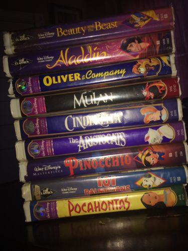 Lot Of 9 Walt Disney Black Diamond Classics VHS.