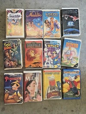 Walt Disney VHS movies E.T., Snow White, Toy Story, Lion King, Goofy,  Lot of 12