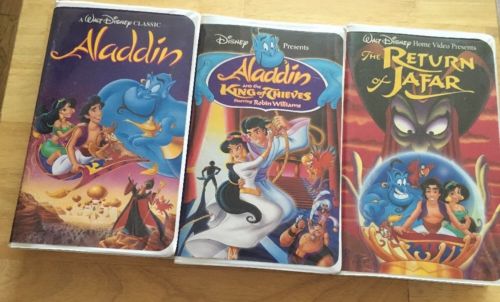 Lot Of 3 Original Aladdin Movies-Excellent