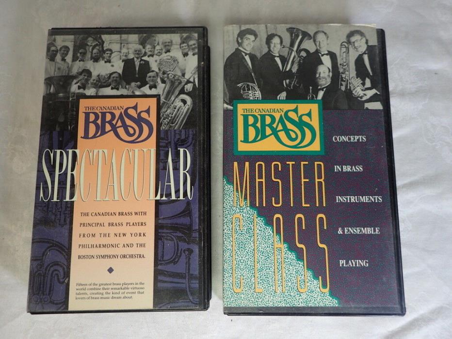 2 vintage VHS music video tapes The Canadian Brass Masterclass & TCB Spectacular