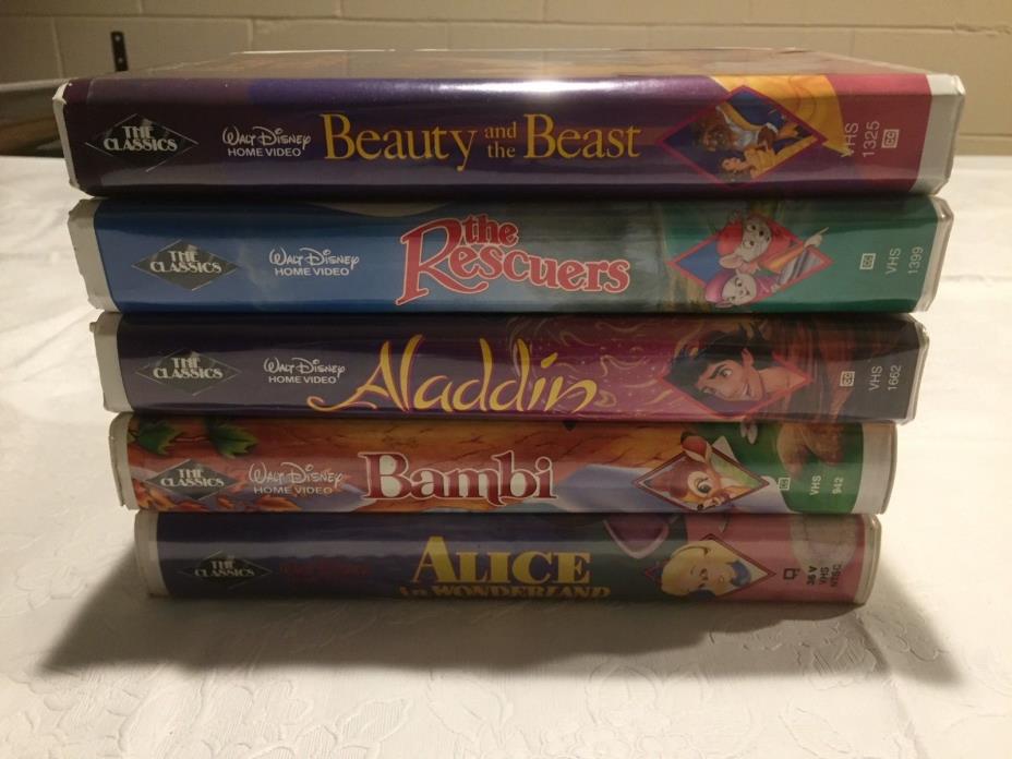 5 Disney Black Diamond VHS movies