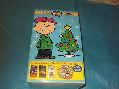 The Peanuts Holiday Collection VHS set w Inflatable Chair