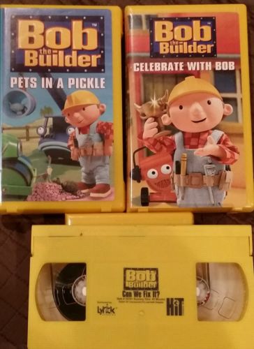 Lot of 3 Bob the Builder VHS